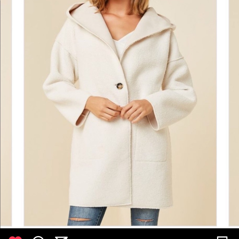 Long Reversible Coat Cream New